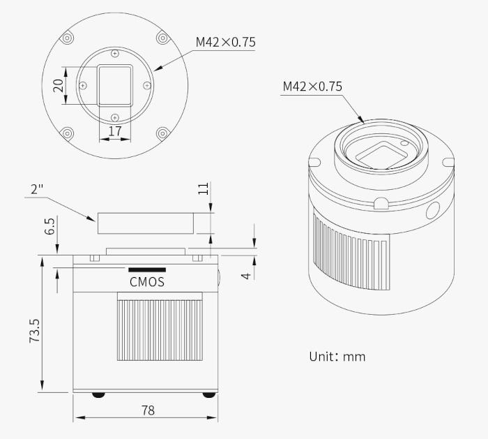 Cooled Color Camera ZWO ASI585MC-Pro