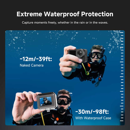 SVGO3 4K Action Camera Impermeabile con Rilascio Magnetico Rapido, Riprese in Bassa Luce, per Surf, Immersioni e Avventure
