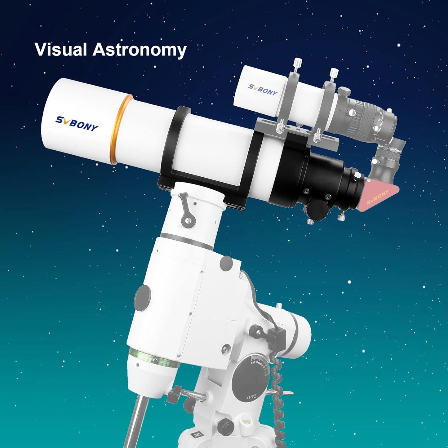 Telescopio astronómico SV48P 90 mm f/5.5 con lente ED y enfocador de doble velocidad