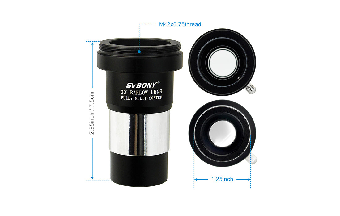 Svbony Barlow 2X Lens for Telescope - F9108A