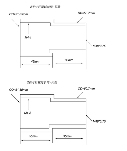 75mm Extension Tube for 2" Eyepiece - Svbony