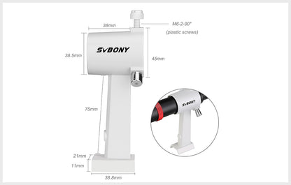 Lunete de visada metálica SV182 6x30 para telescópio de astronomia com suporte