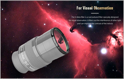 Filtras su siaura juosta SV132 H-Beta 25nm vizualiai įžvalgioms nebuloms