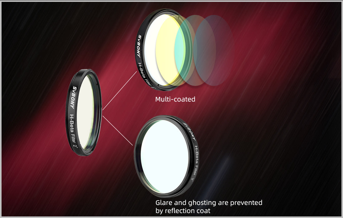 Filtre à bande étroite SV132 H-Beta 25nm pour la nébulosité visuelle