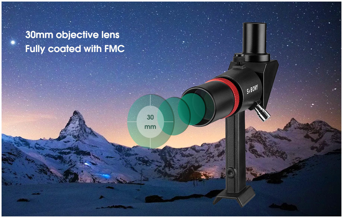 Celownik kątny SV182 6x30 z obrazem prostym i krzyżem celowniczym do teleskopu - SVBONY