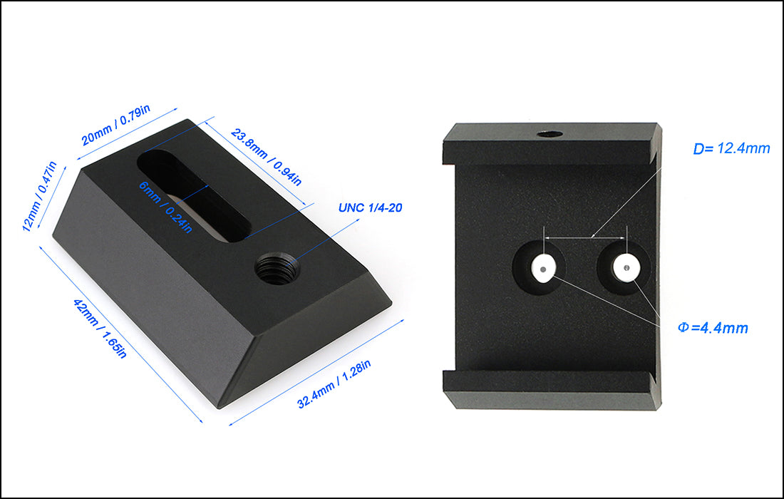 Base et Plaque de Montage Dovetail Métalliques pour Finderscope - SVBONY