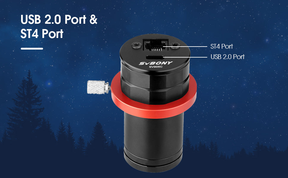 Caméra de Guidage SV905C avec Capteur CMOS 1,25" pour Astrophotographie - 