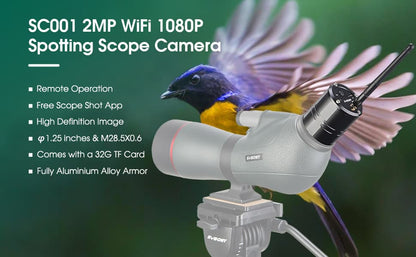 SC001 Caméra Wifi 1080p pour Lunettes et Télescopes