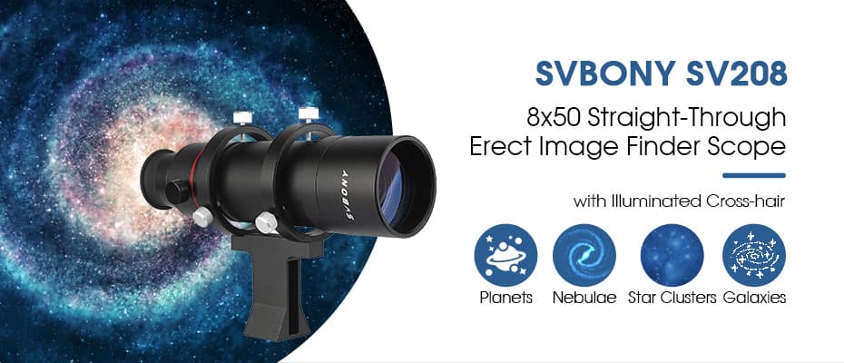 Luneta de visada SV208 8x50 para telescópio astronómico