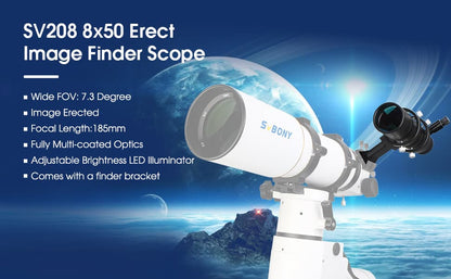 SV208 8x50 keresőtávcső csillagászati távcsőhöz