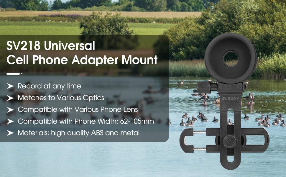Universal Smartphone Adapter SV218 for Observation - SVBONY