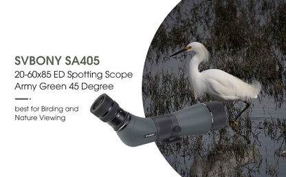 Spotting Scope SVBONY SA405 20-60x85 ED for Ornithological Photography