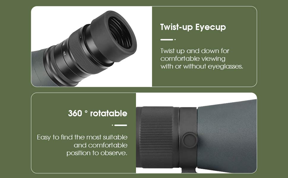 Longue-vue SVBONY SA405 20-60x85 ED eläinten tarkkailuun ja ornithologiaan - ED-lasi