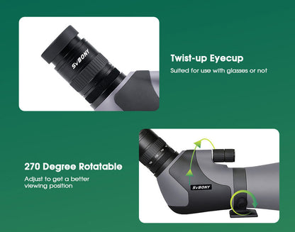SV46P 20-60x80 ED Observation Telescope - SVBONY
