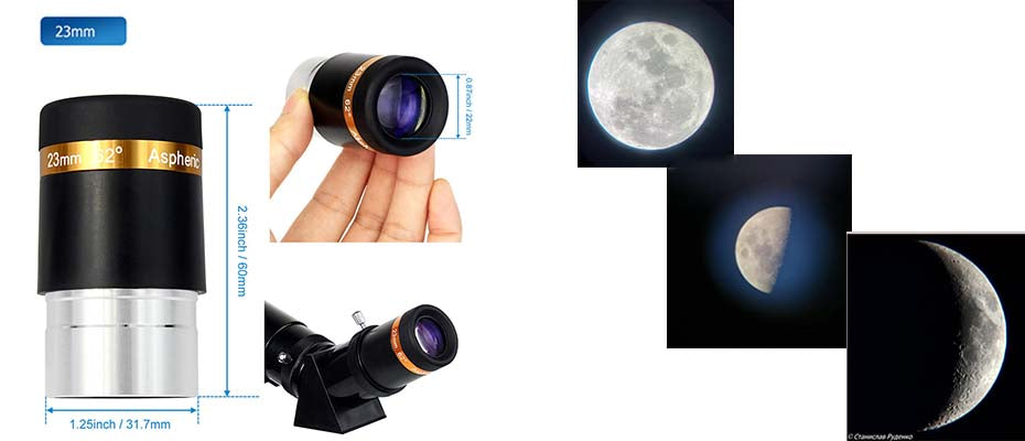 4mm Eyepiece Optional Lens Angle 62°