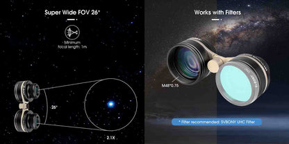 Jumelles pour l'astronomie SV407 2.1x42mm - SVBONY