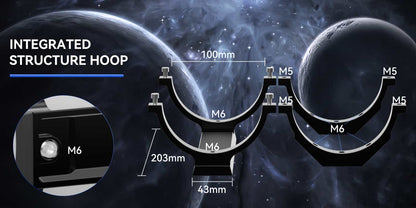 SVBONY SV48P 102mm f/6.5 Telescópio refrator acromático com foco de dupla velocidade