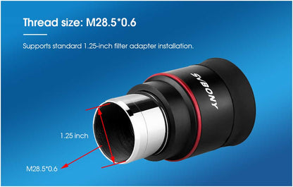 Ocular Plossl Super Wide Angle 1.25 inci - SVBONY