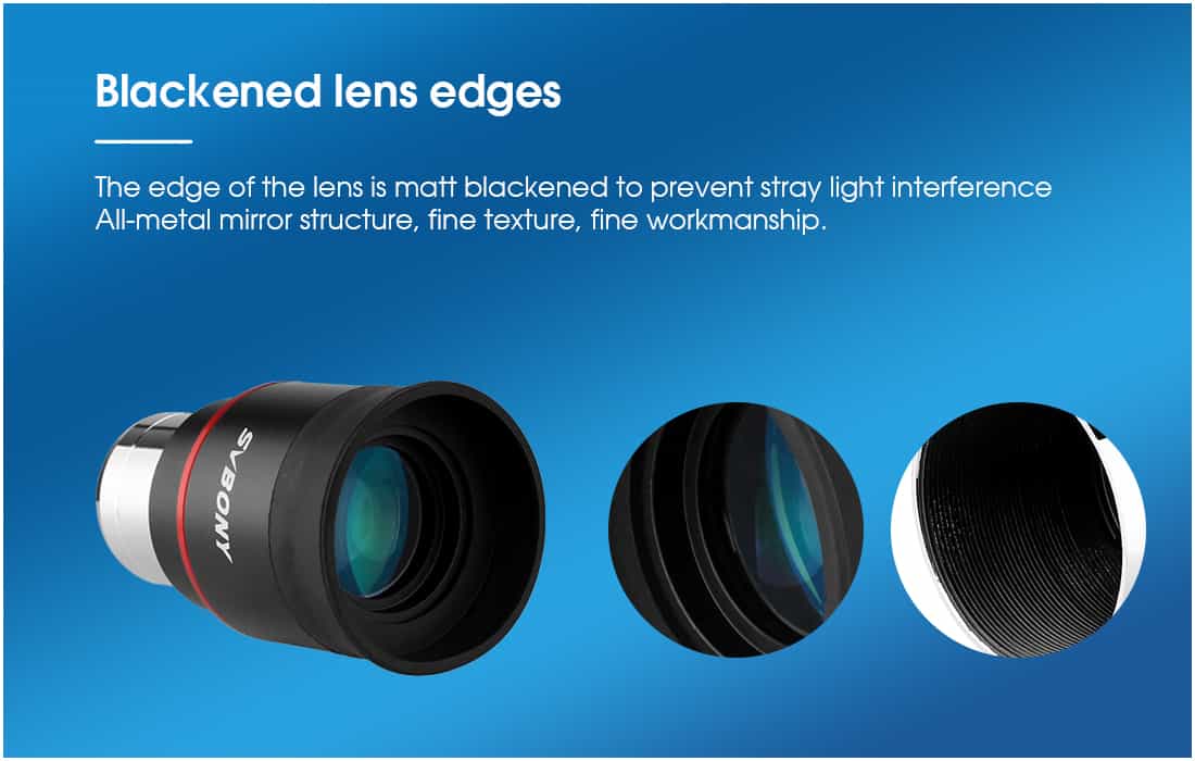 Ocular Plossl Super Wide Angle 1.25 inci - SVBONY