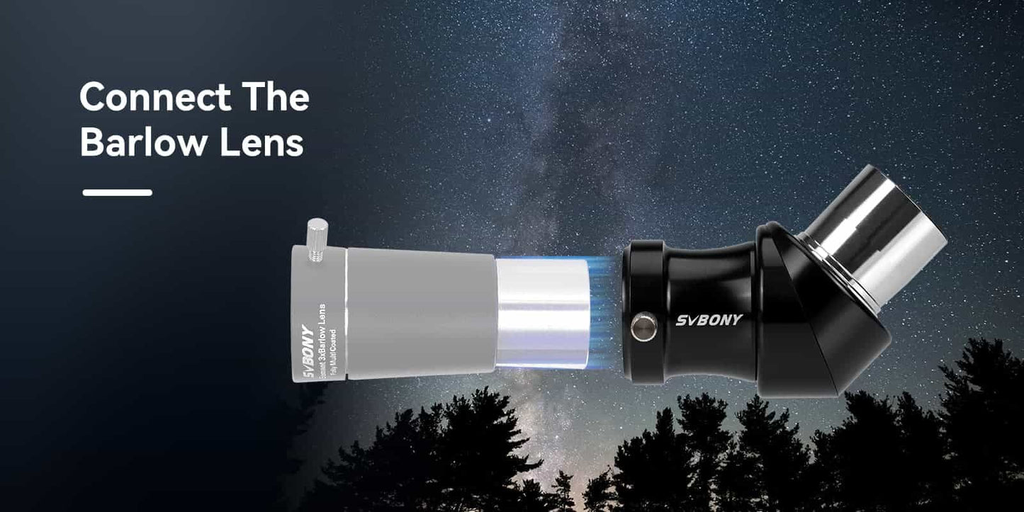 Morró Diagonal d'Imatge Corregida SV222 1,25 polzades amb FMC i Revestiment de Fase per Telescopi Refractor - SVBONY