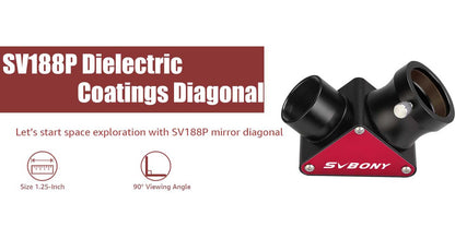 SVBONY Mirall Diagonal a 90 graus de 2 polzades amb Adaptador de 1,25 polzada