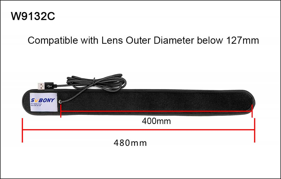 Chauffage de Lentille Universel SVBONY 400mm pour Télescopes et Caméras - SVBONY