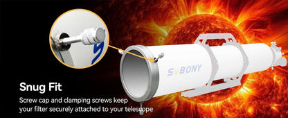 Filtra Solare 140mm SV229 con Cappuccio in Metallo - Svbony