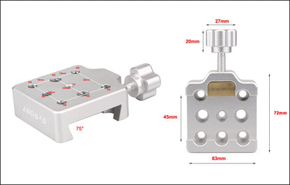 SVBONY Silver Dovetail Clamp en Aluminium avec Vis en Laiton pour Télescope et Caméra - Charge 10 kg