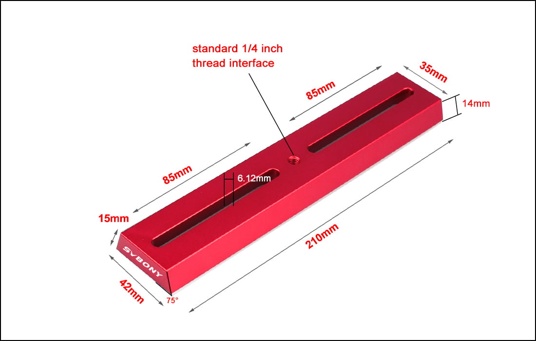 Plaque de Montage Dovetail 210mm pour Télescopes - SVBONY