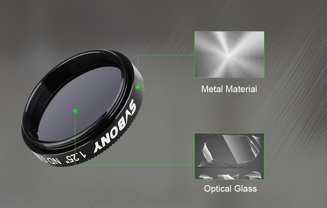 فلتر تلسكوب SV139 الكثافة المحايدة 1.25 بوصة للمراقبة القمرية - SVBONY