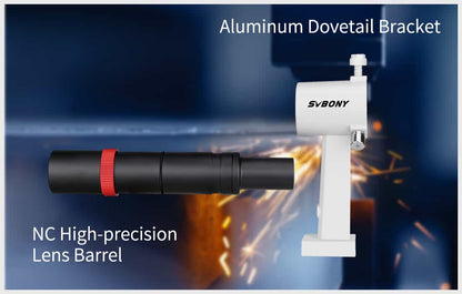 Lunette de visée métallique SV182 6x30 pour télescope d'astronomie avec support