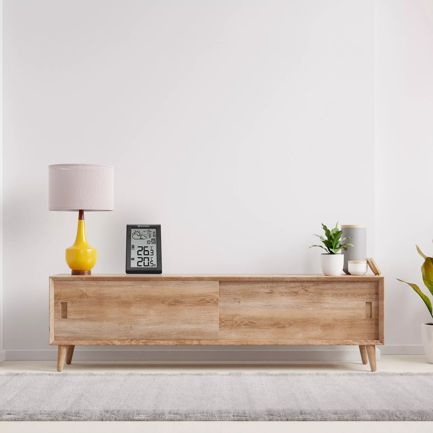 Stoties meteorologijos Meteo Temp W su DCF radijo signalu