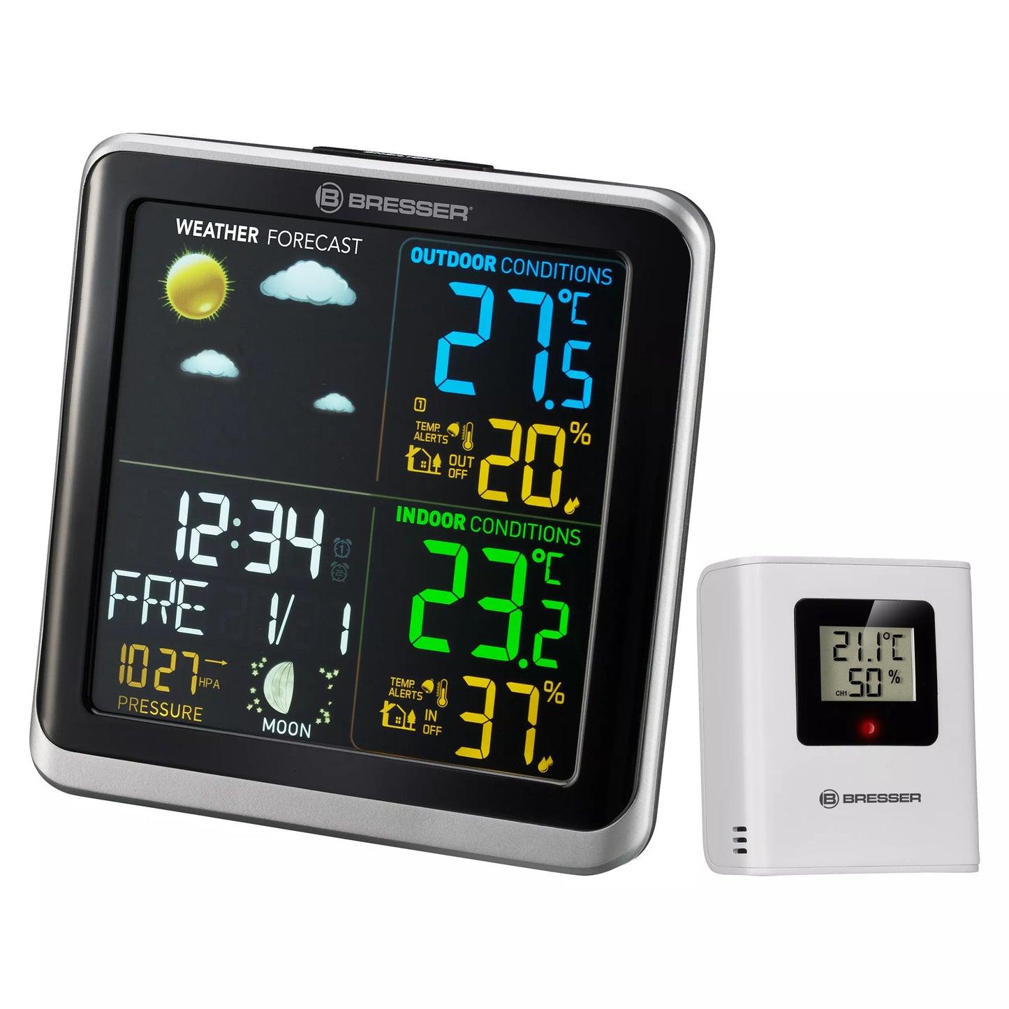 Stazione Meteorologica BRESSER ClimaTemp TB con Schermo LCD a Colori - Bresser
