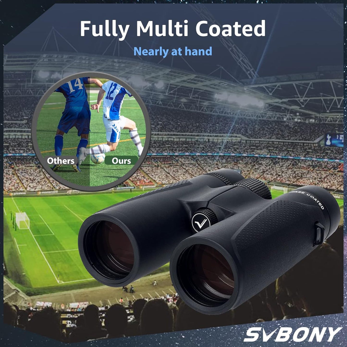 SV202 High Performance Binoculars with ED Glass and BaK-4 Prism - 8x32, 10x42, 10x50 Models - SVBONY