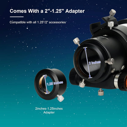 Telescopio Astronomico SV48P 90mm f/5,5 - Obiettivo ED e Focuser a Doppia Velocità