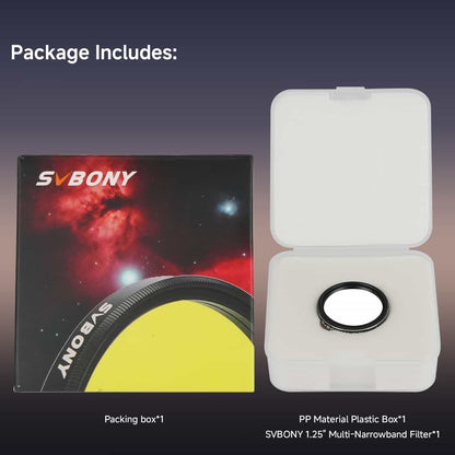 Filtre Multi-Narrowband SV240 1,25'' pour astrophotographie urbaine