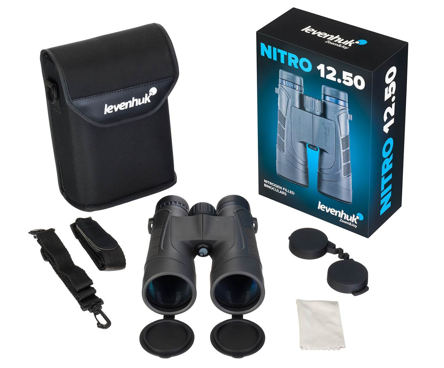 Jumelles étanches 12x50 pour chasse et pêche Levenhuk Nitro