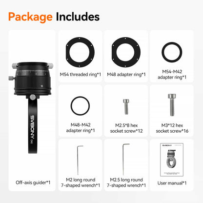 Diviseur Optique Hors-Axe SV238 pour Imagerie à Longue Focale - Svbony