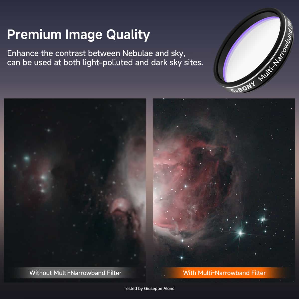 Filtre Multi-Narrowband SV240 1,25'' pour astrophotographie urbaine