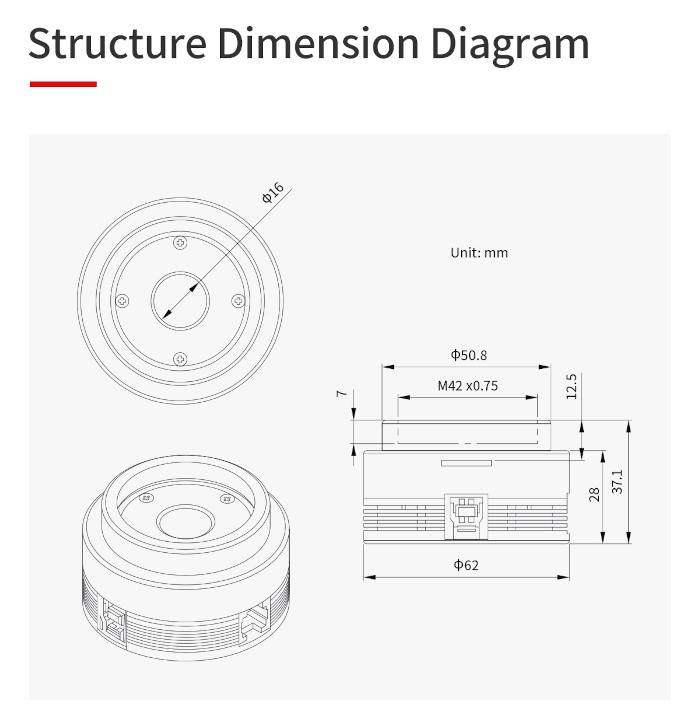 ZWO ASI678MM monokrom kamera - hög känslighet för planetarisk och assisterad visuell avbildning