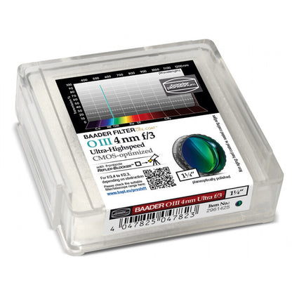Filtre Baader OIII CMOS f/3 Ultra-Highspeed 1,25" pour Imagerie