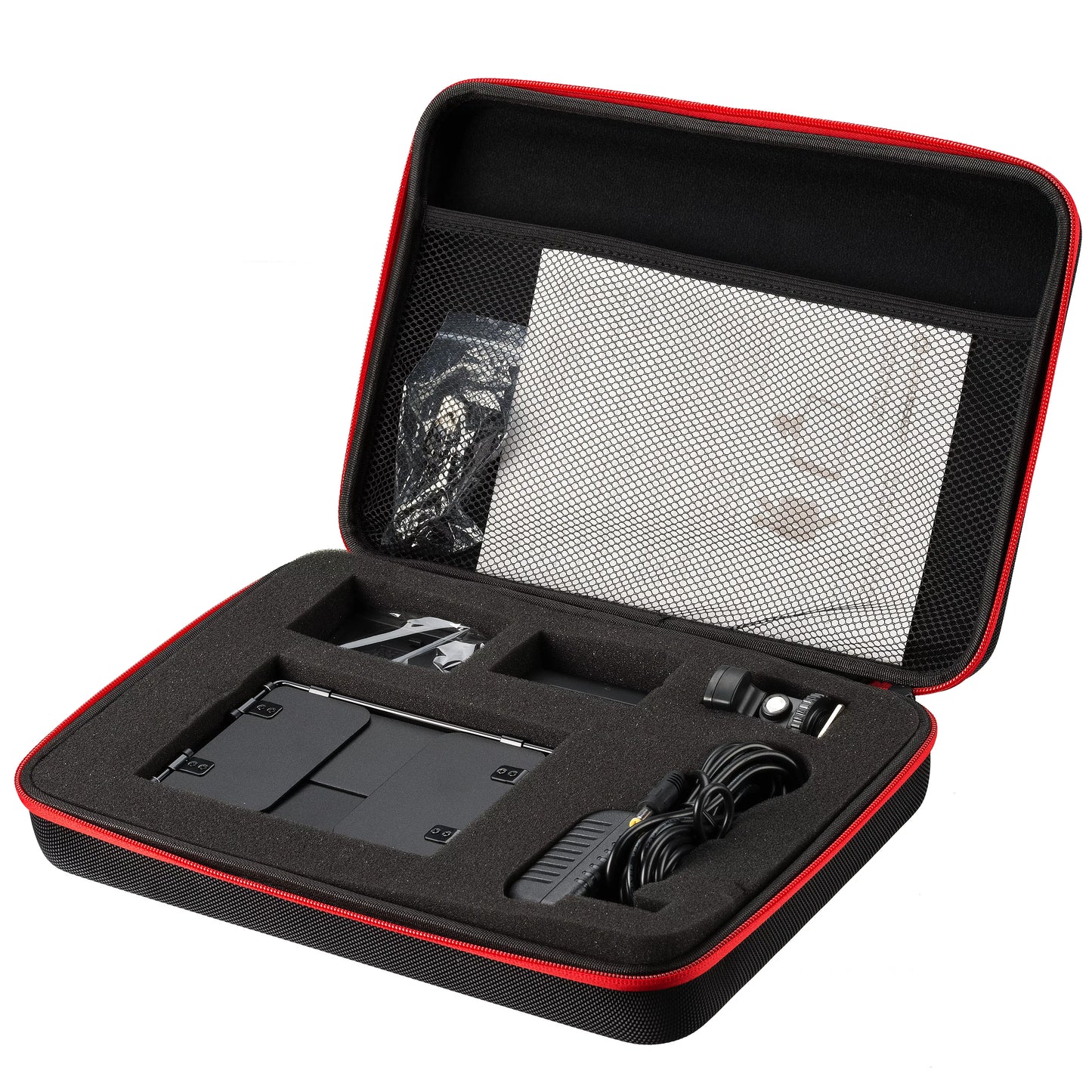 Torche LED vidéo PT Pro 15B-II bi-color avec volets, batterie et étui Bresser