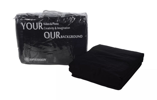 Fond photo en tissu coton noir Y-9 4 x 6 m BRESSER