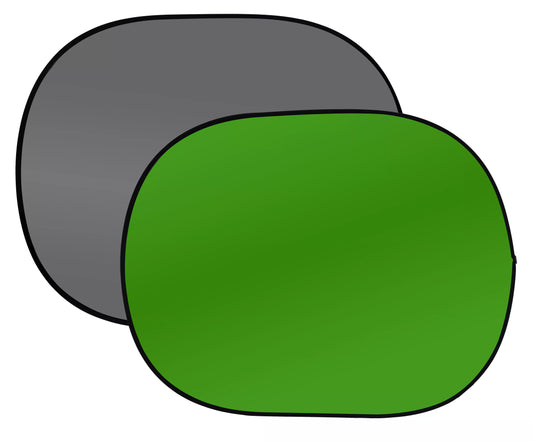 Pantalla de fondo plegable 180x240 cm, 2 caras gris/verde - Bresser