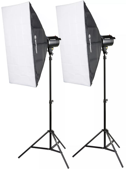 Kit flash de studio BRM-300AM 2x300W pour la photographie de produits et portraits - Bresser