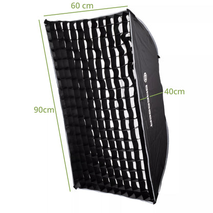 Softbox Quick Lock 60x90 cm Bowens avec grille Bresser