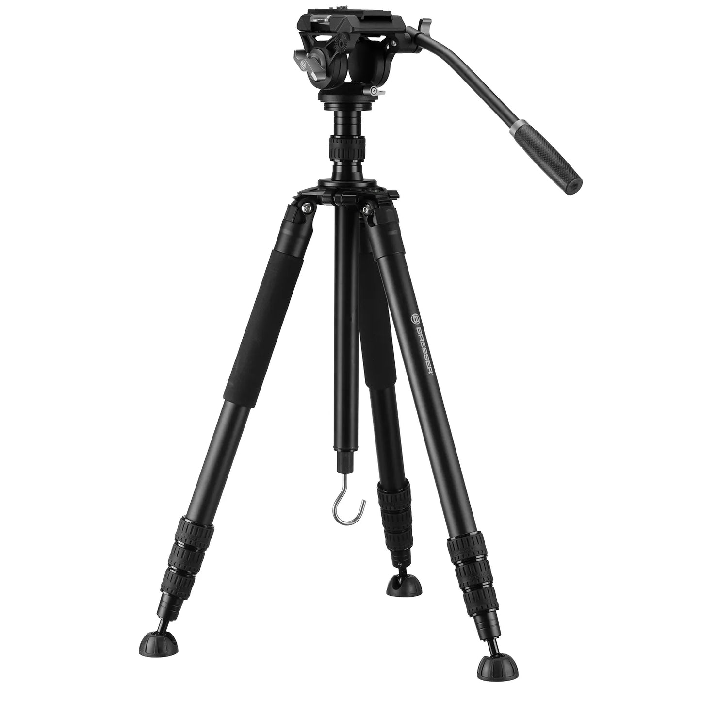 Treppiede BX-10 Pro con testa fluida panoramica e inclinabile – carico 10 kg, altezza 216 cm - Bresser