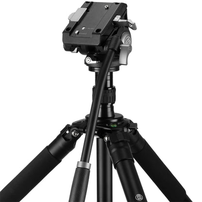 Treppiede BX-10 Pro con testa fluida panoramica e inclinabile – carico 10 kg, altezza 216 cm - Bresser