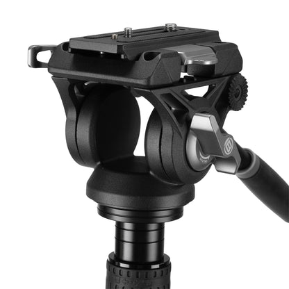 Treppiede BX-10 Pro con testa fluida panoramica e inclinabile – carico 10 kg, altezza 216 cm - Bresser