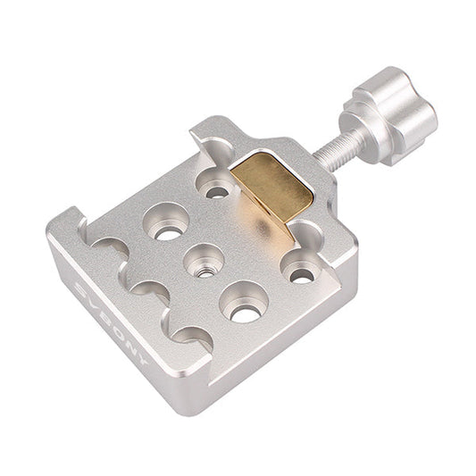 SVBONY Silver Dovetail Clamp de Aluminio con Tornillo de Latón para Telescopio y Cámara - Carga 10 kg